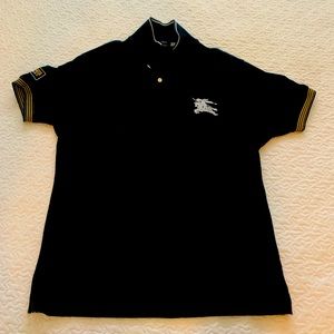 Black Burberry polo shirt